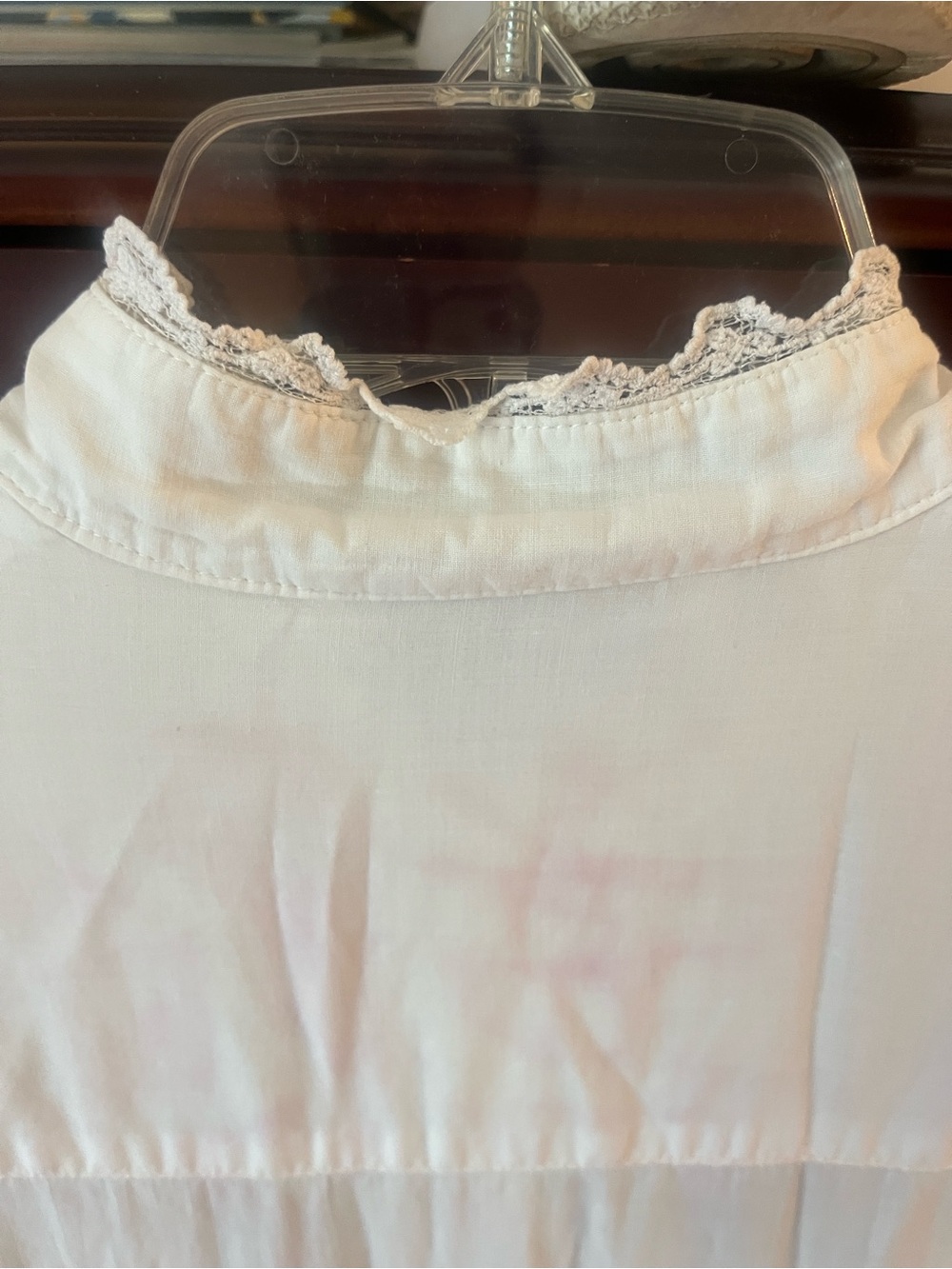 Vintage Eileen West for Queen Anne’s Lace White Cotton Lace Maxi Gown. Size L. - Picture 5 of 9